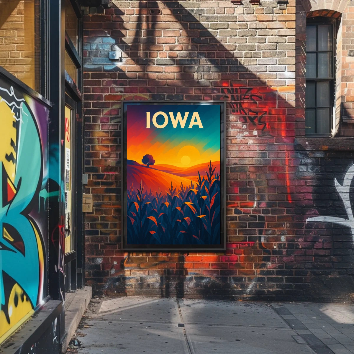Iowa Sunset Landscape Poster