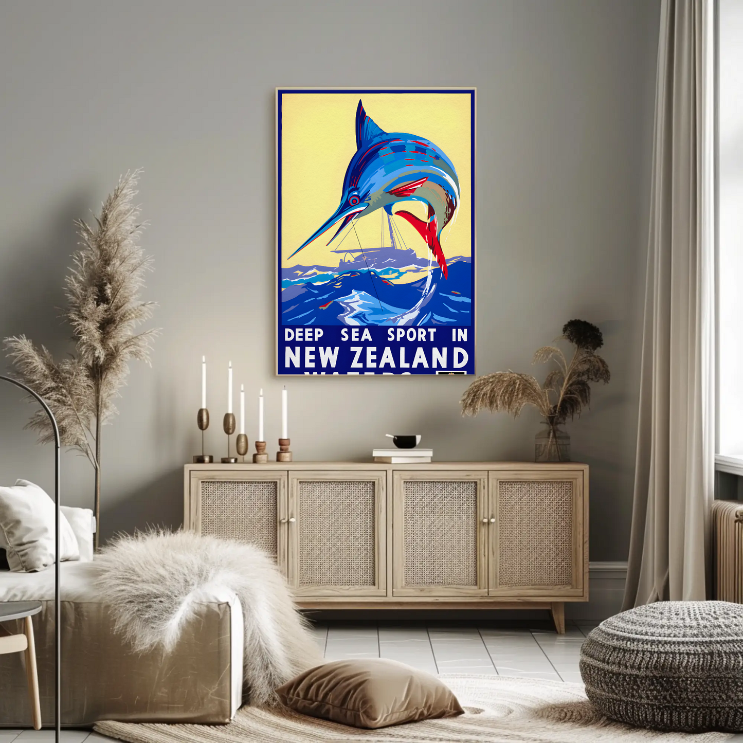 New Zealand Deep Sea Sport Fishing (1930s) Poster
