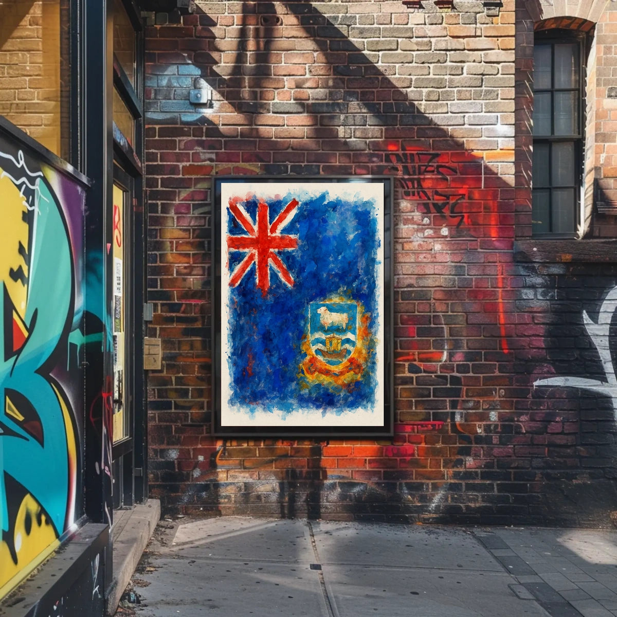 Falkland Islands Flag Art Poster