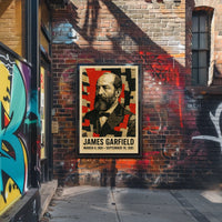James A. Garfield 20th President of the United States Layered paper Collage Poster