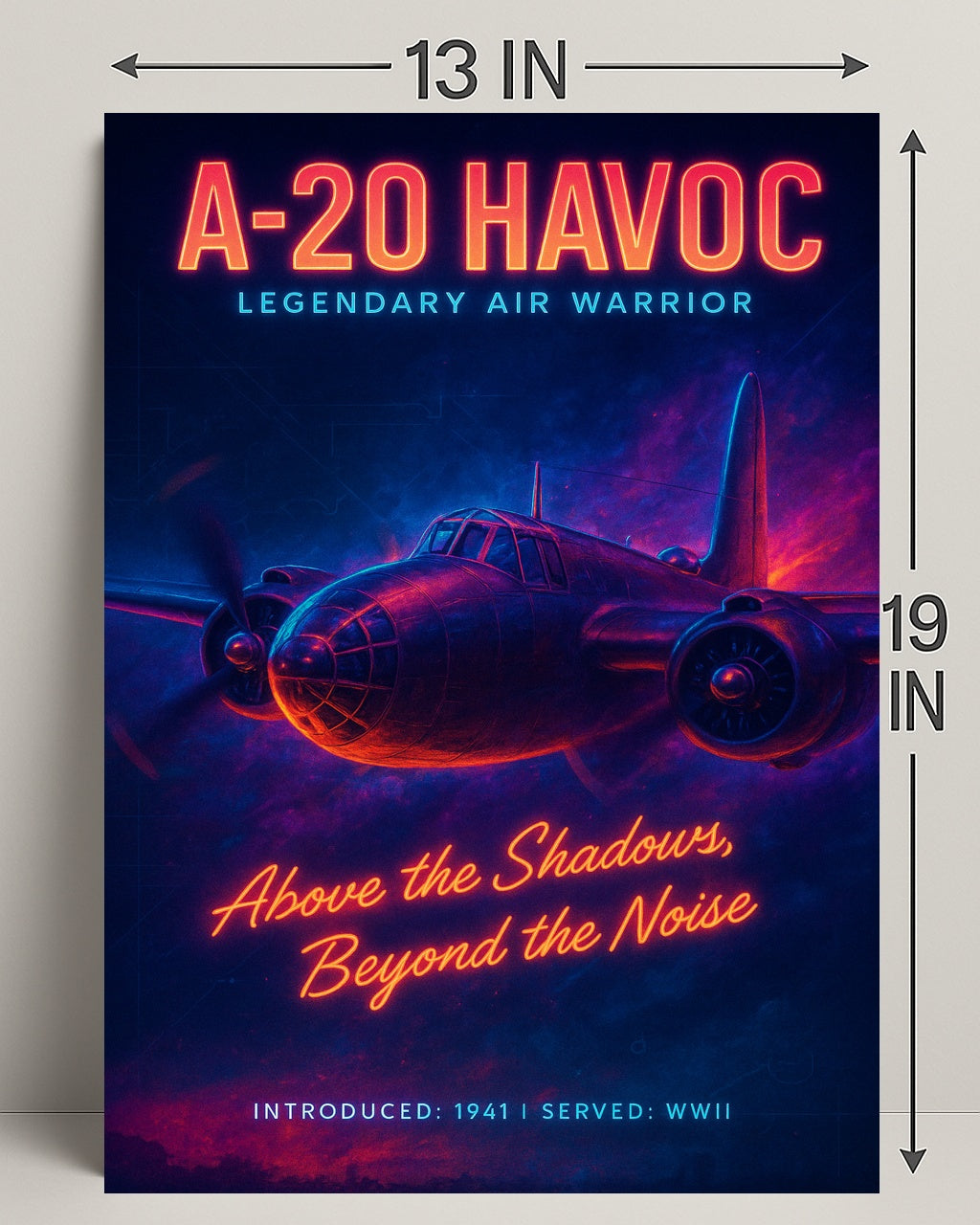 A-20 Havoc WWII Poster: Vintage Aircraft Art Collection
