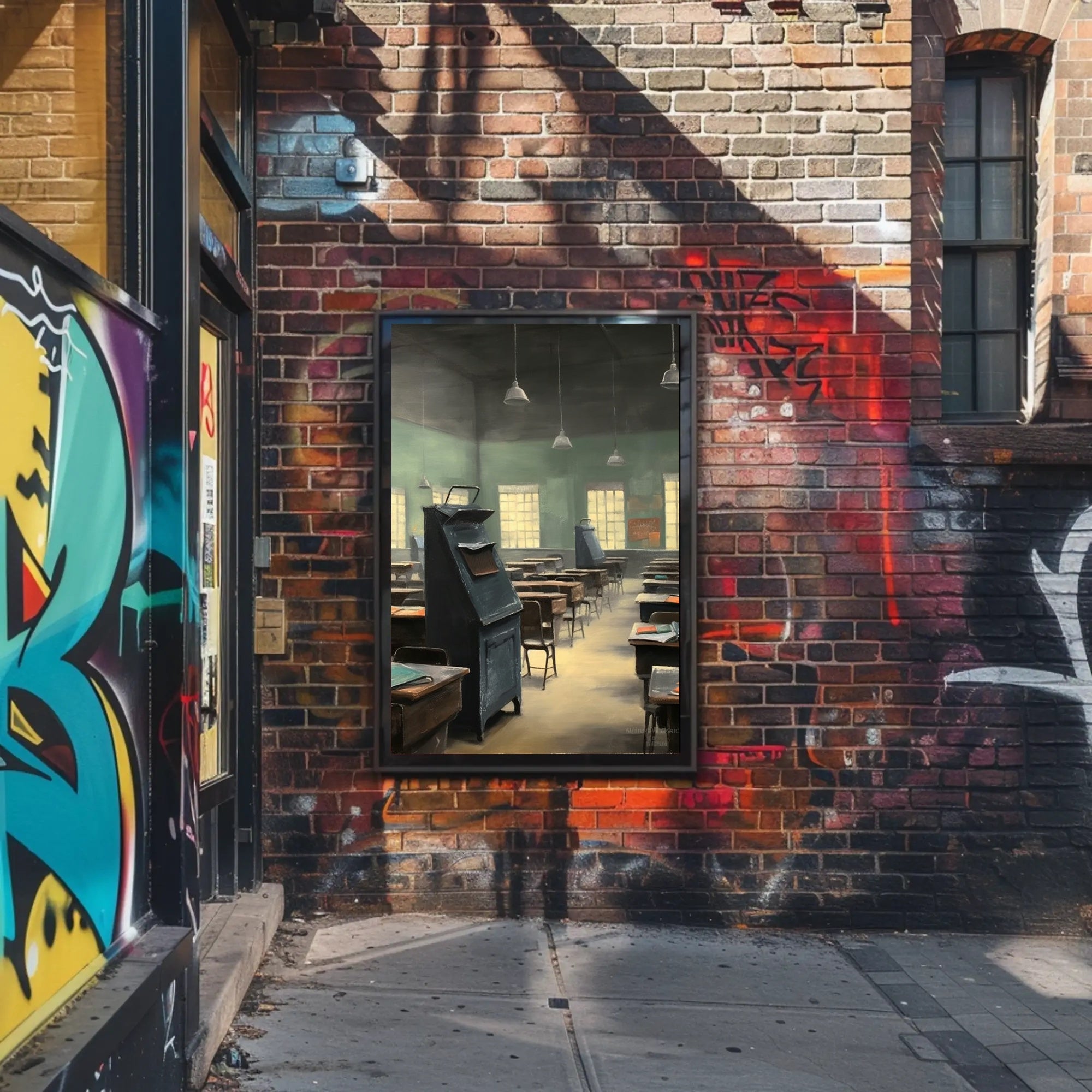 Vintage Classroom Scene Poster