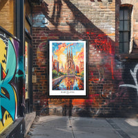 Sagrada Familia Vibrant Travel Poster PosterGoat