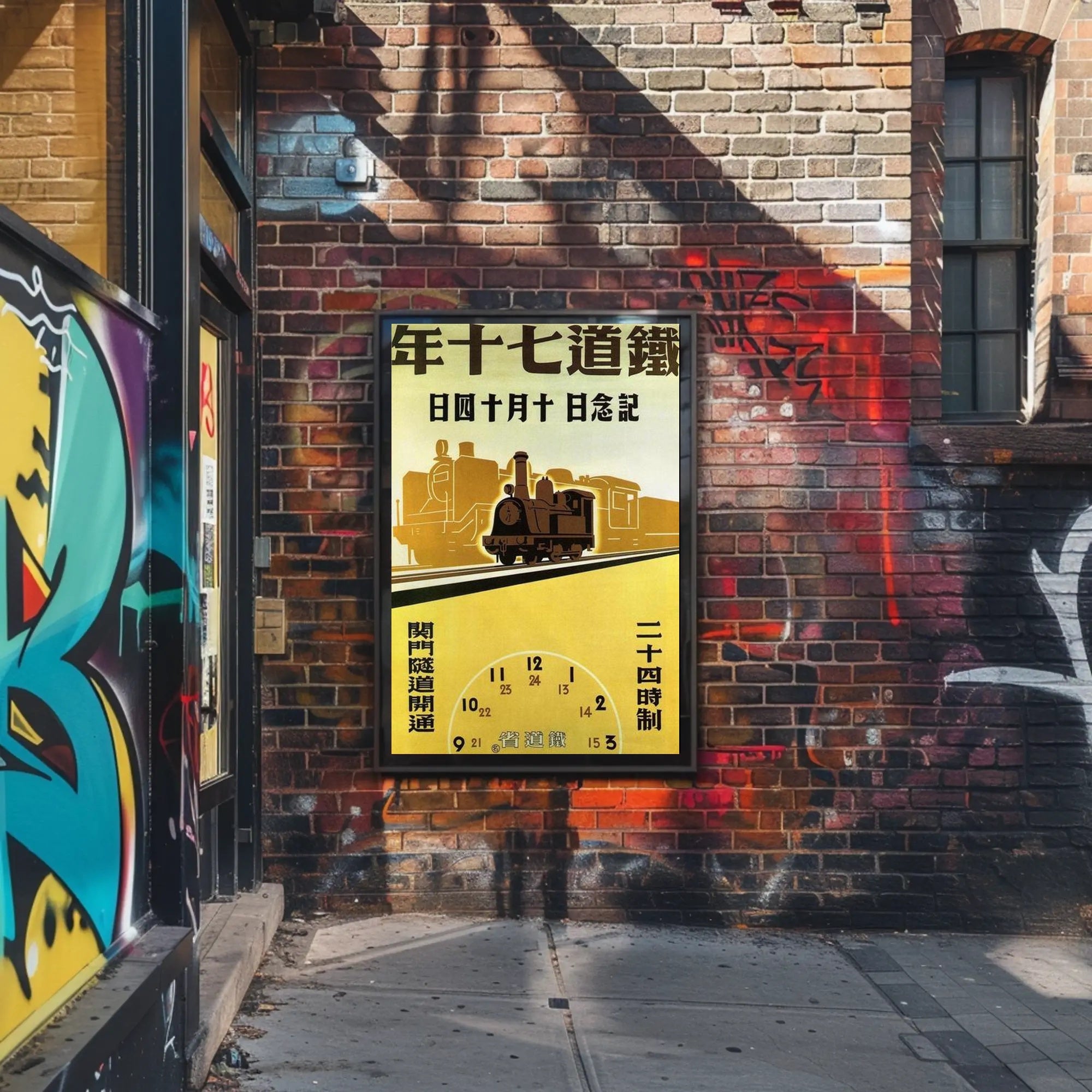 Vintage Train Advertisement Poster PosterGoat