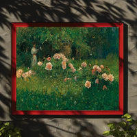 Woman in a Garden of Roses Poster