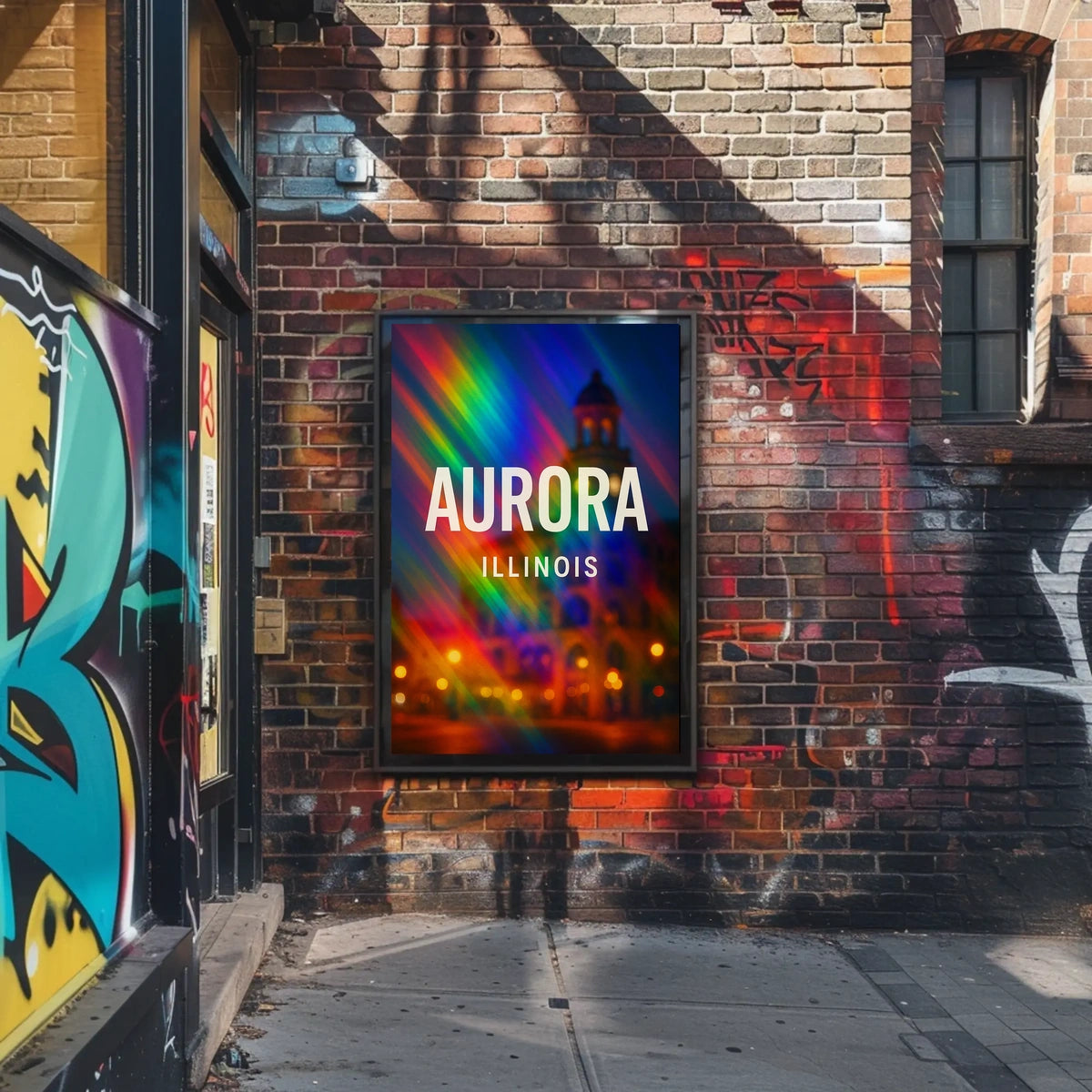 Aurora Illinois Scenic Wanderlust Photography Poster