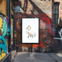 Serene Winter Swans Minimalist Art Poster