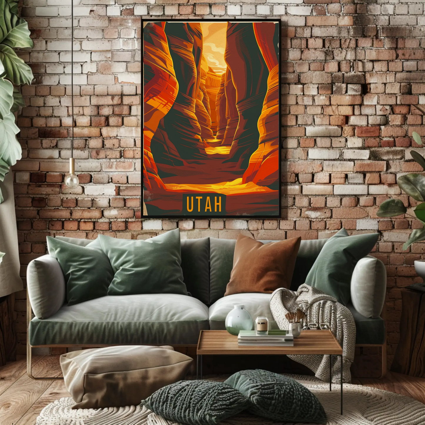 Utah Canyonlands Sunlit Slots Travel Poster