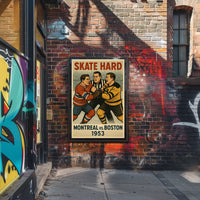 Skate Hard Montreal vs. Boston 1953 Poster