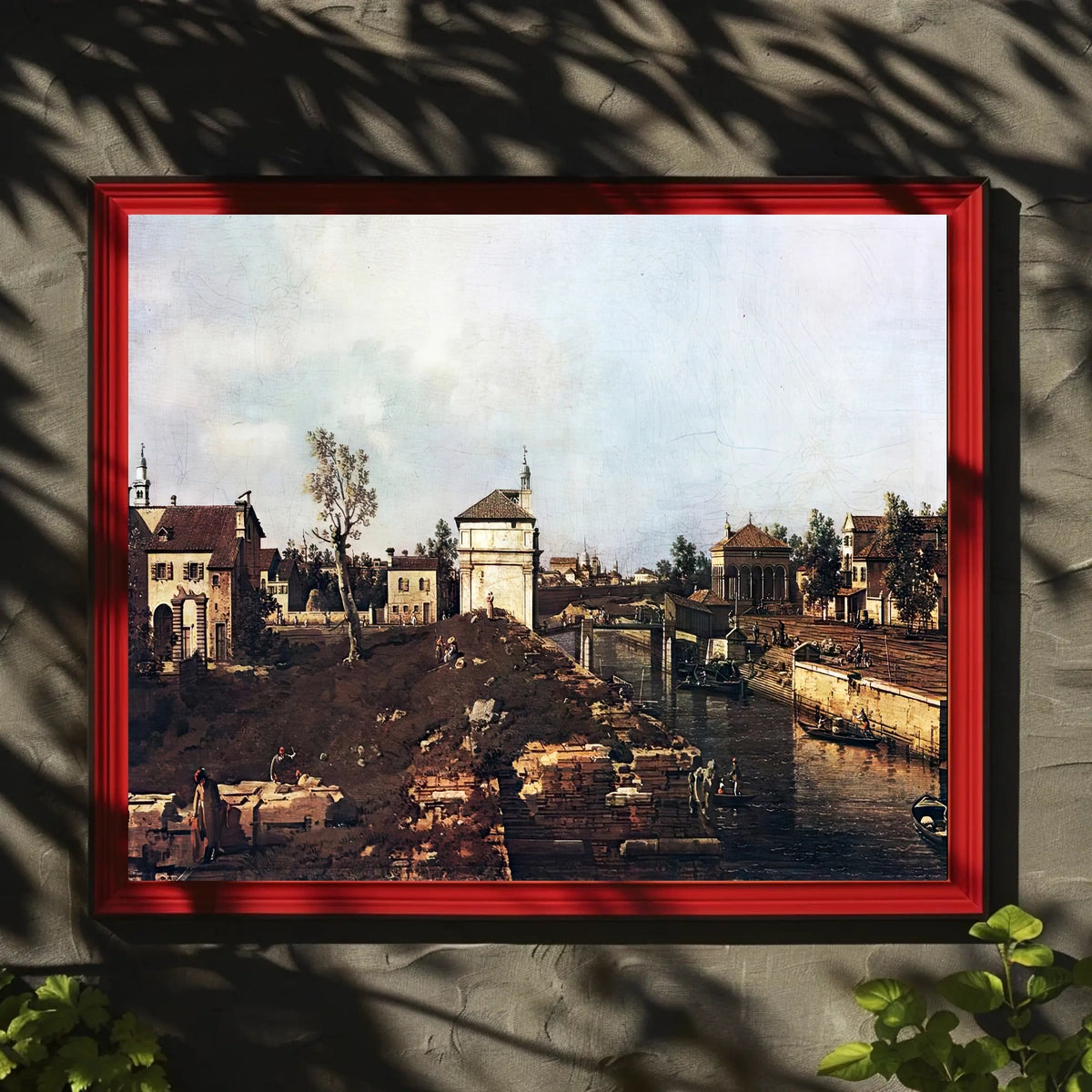 Italian Canal Scene: Nostalgic 18th Century Urban or Cityscape Poster