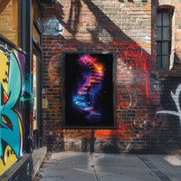 DNA Cosmos: Futuristic Art Poster of Discovery