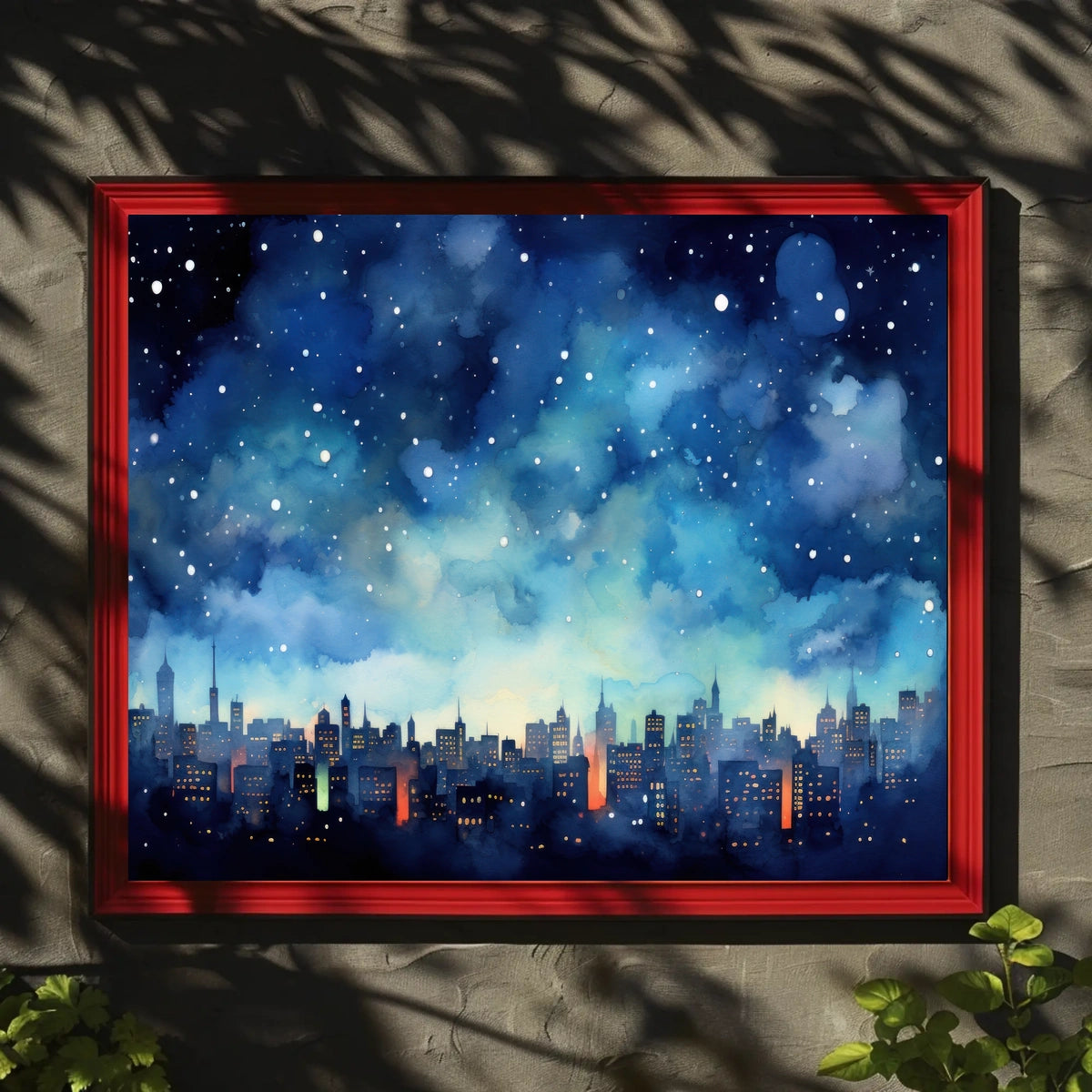 Starry Night Over the City Poster