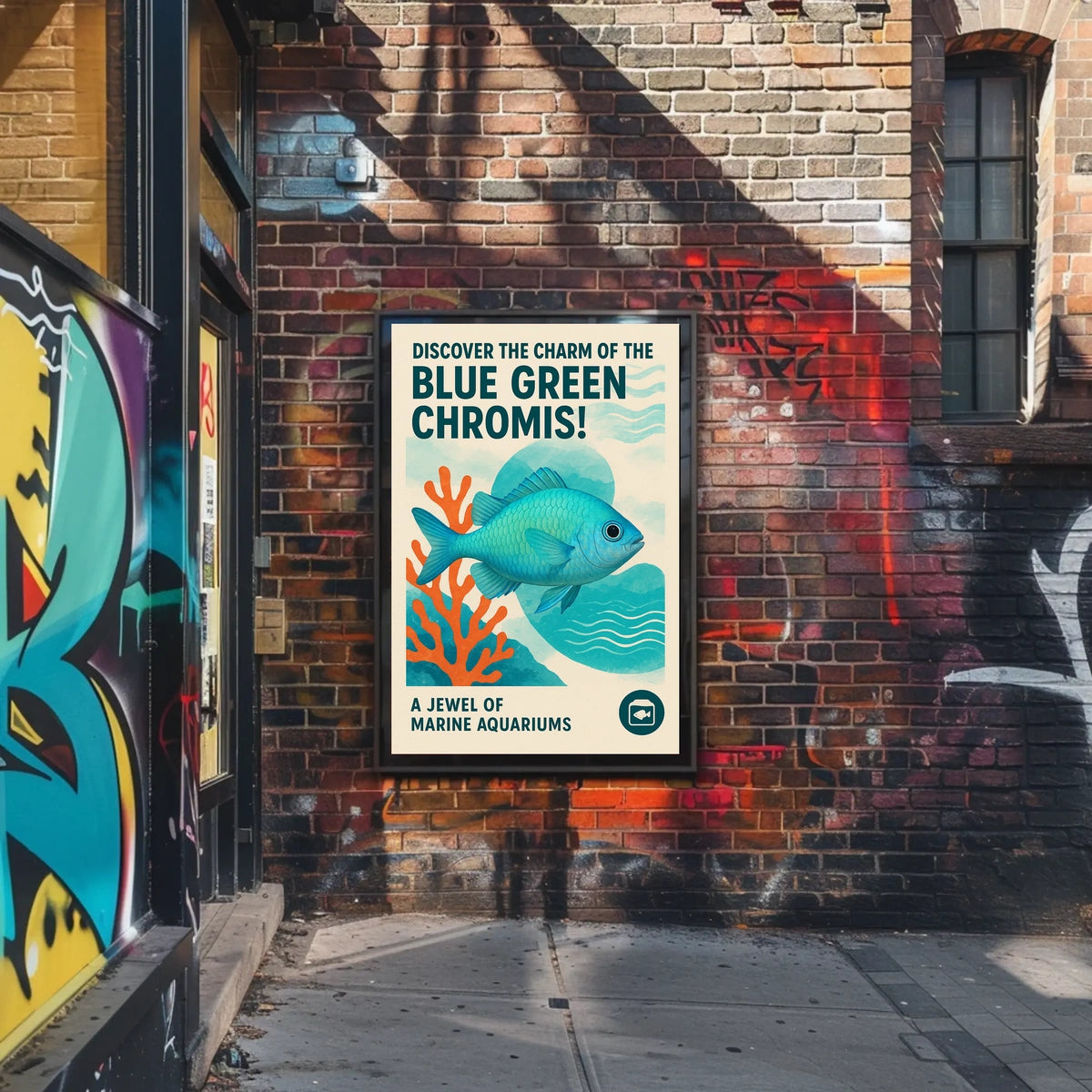 Discover the Charm of the Blue Green Chromis Poster