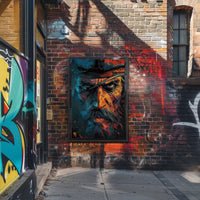 Rugged Cowboy Western Art Poster: Intense Portrait PosterGoat