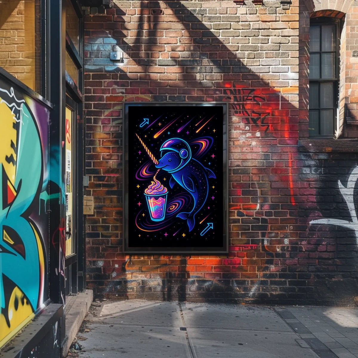 Cosmic Narwhal Adventure Poster