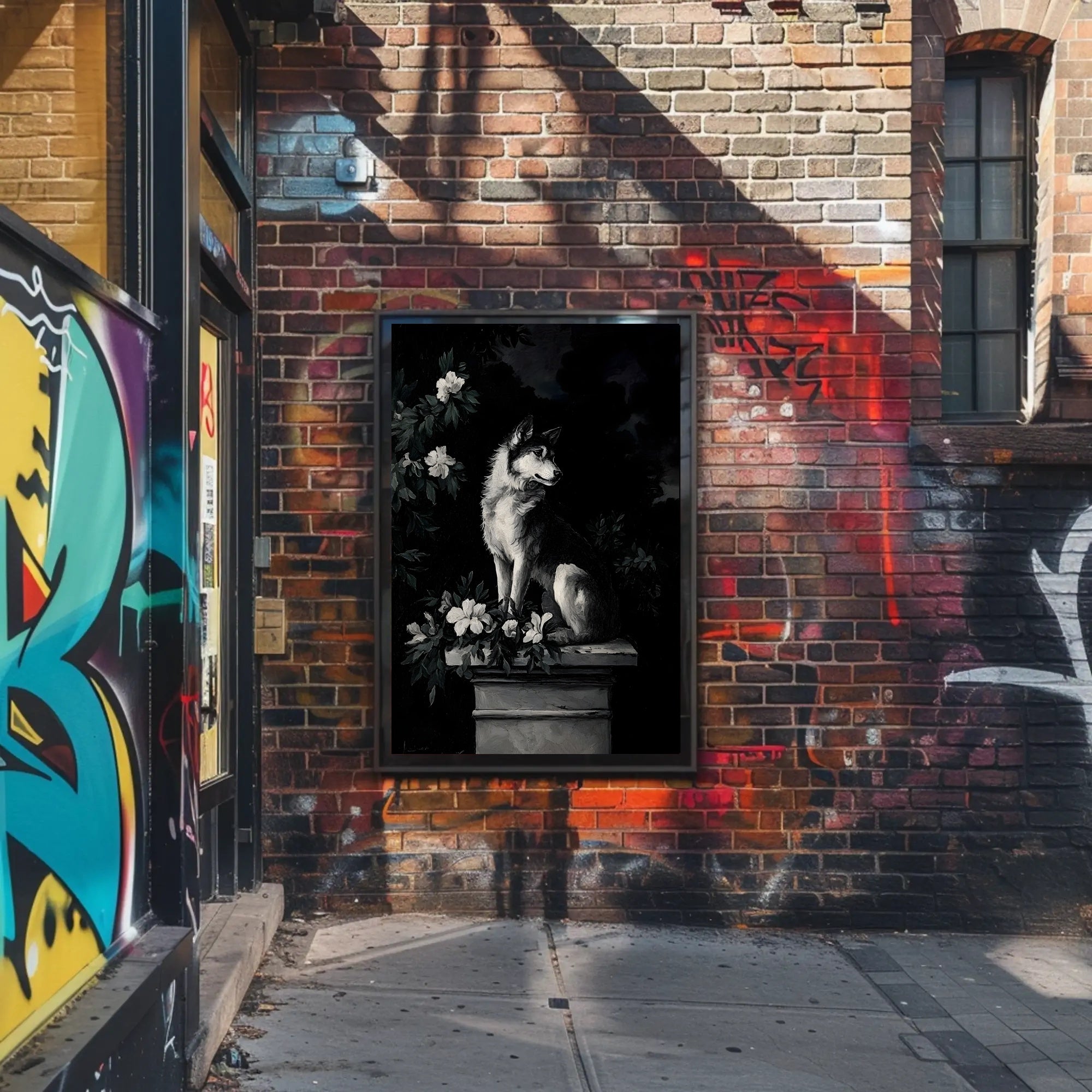 Majestic Husky in Nature Dog Breed Poster PosterGoat