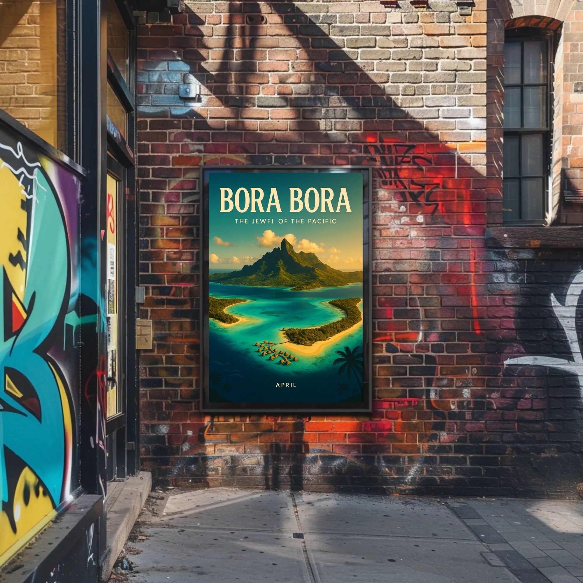 Breathtaking Bora Bora Paradise Vintage Travel Poster PosterGoat