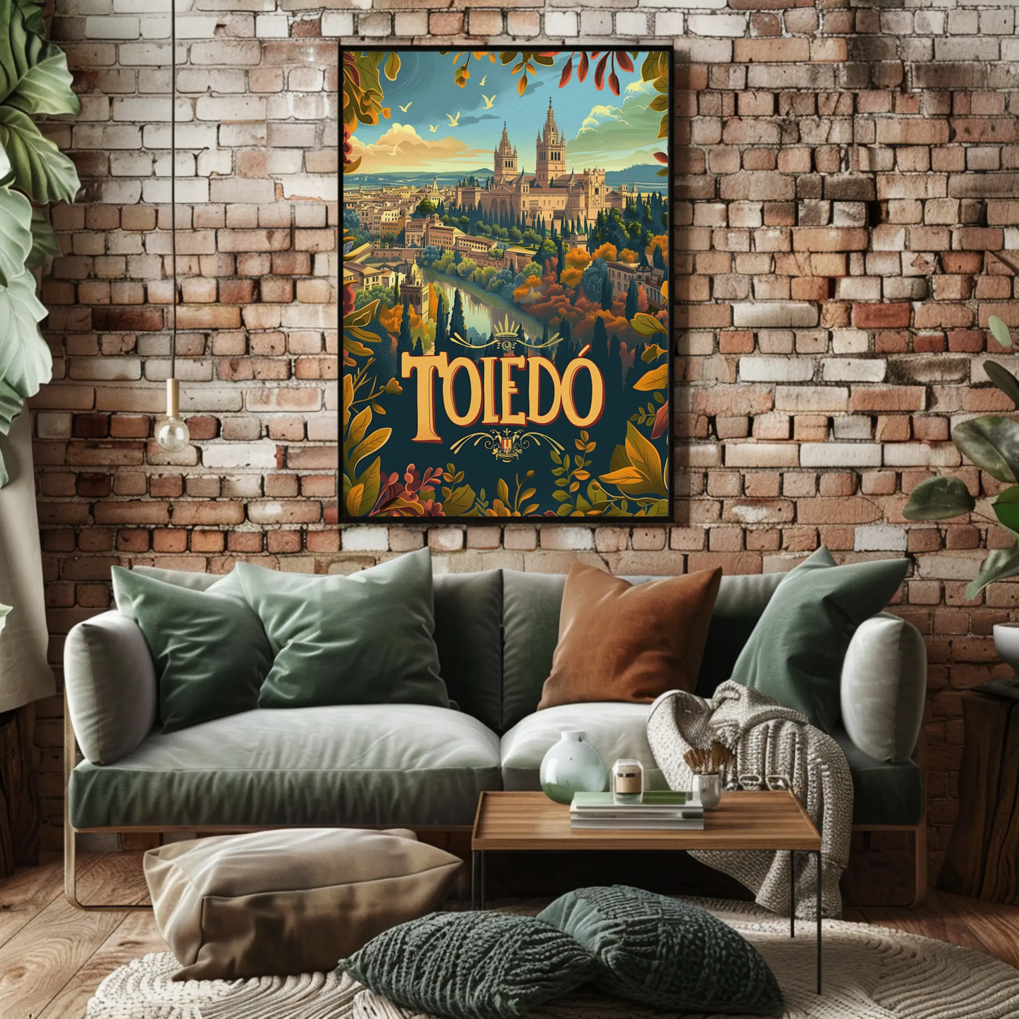 Toledo Autumn View Medieval City Travel Poster