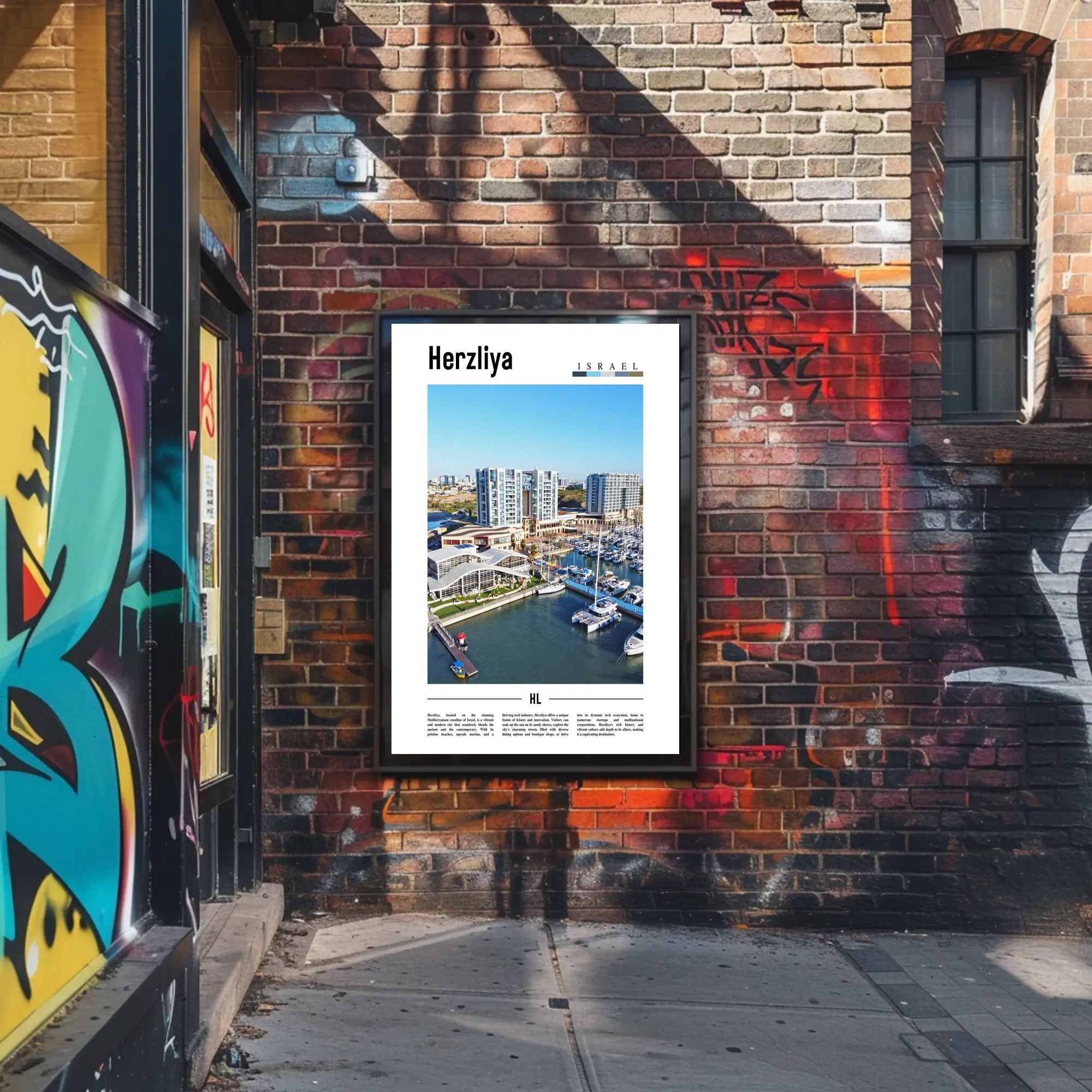 Herzliya Marina Escape: Inviting Urban Travel Poster PosterGoat