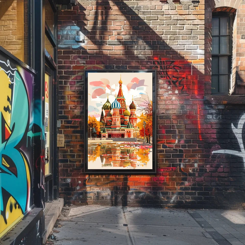 Saint Basil's Cathedral Autumn Art Poster