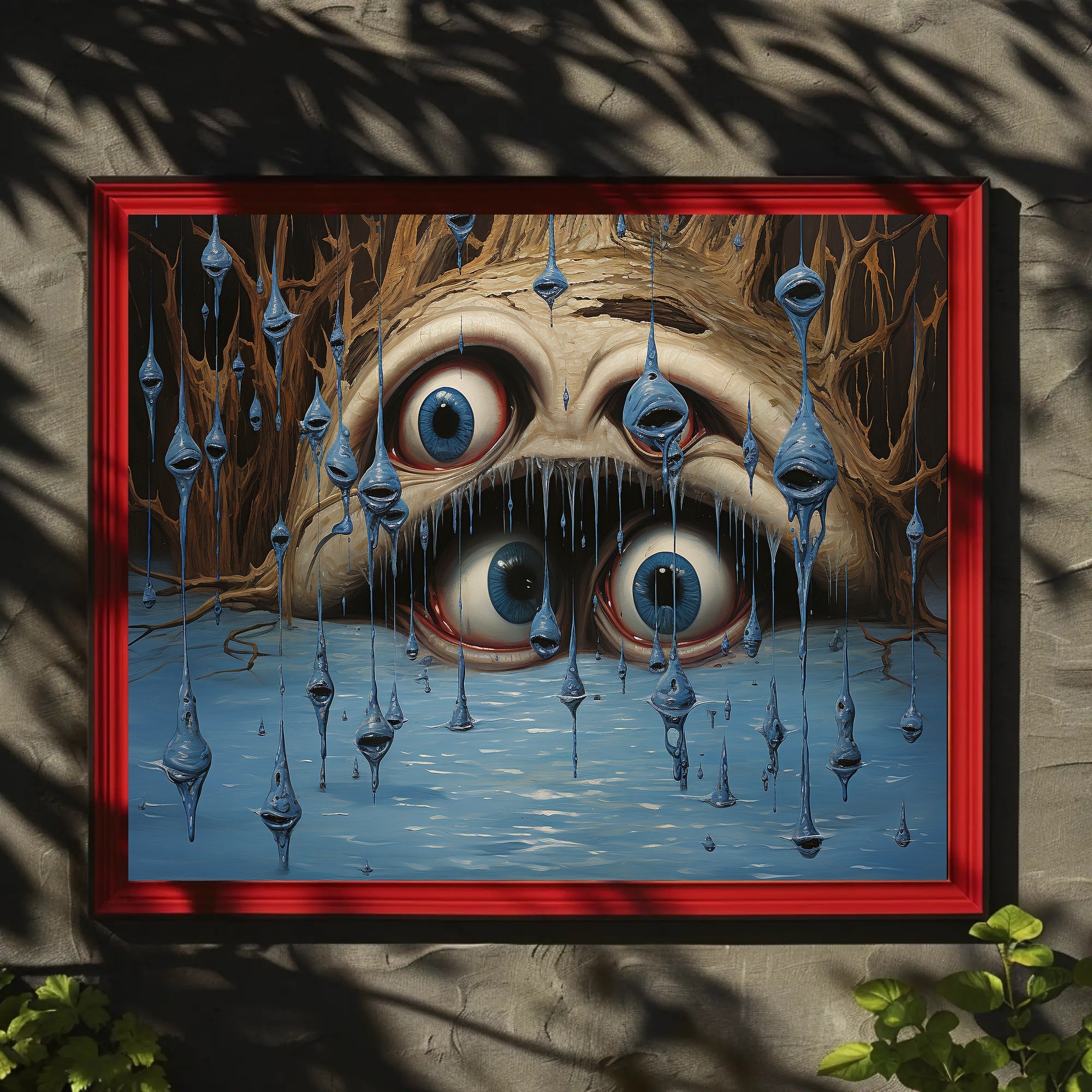 Surreal Face with Eyes Fantasy or Mythology Poster