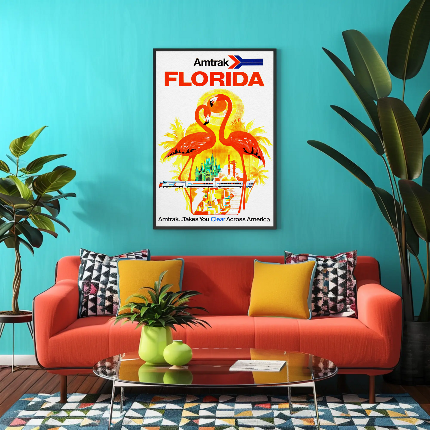 Amtrak Florida Vintage Poster