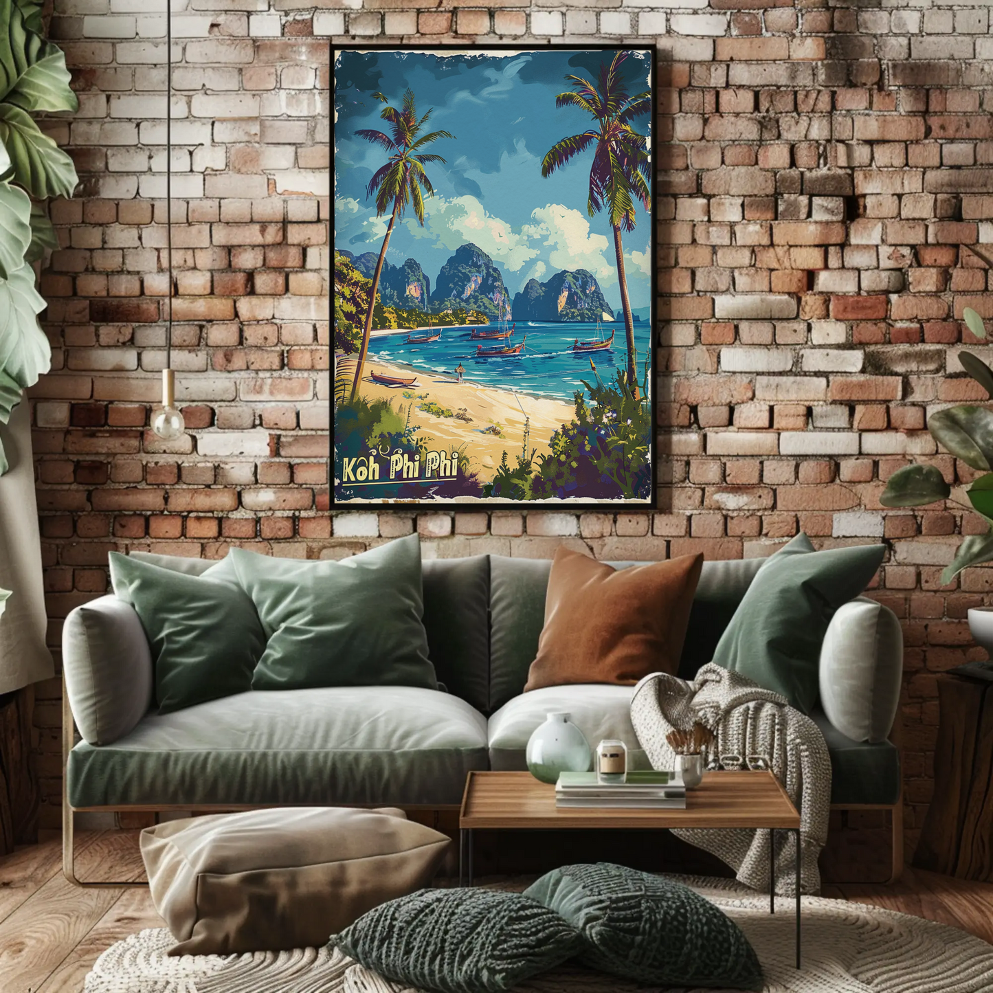 Koh Phi Phi Tropical Beach View Travel Poster
