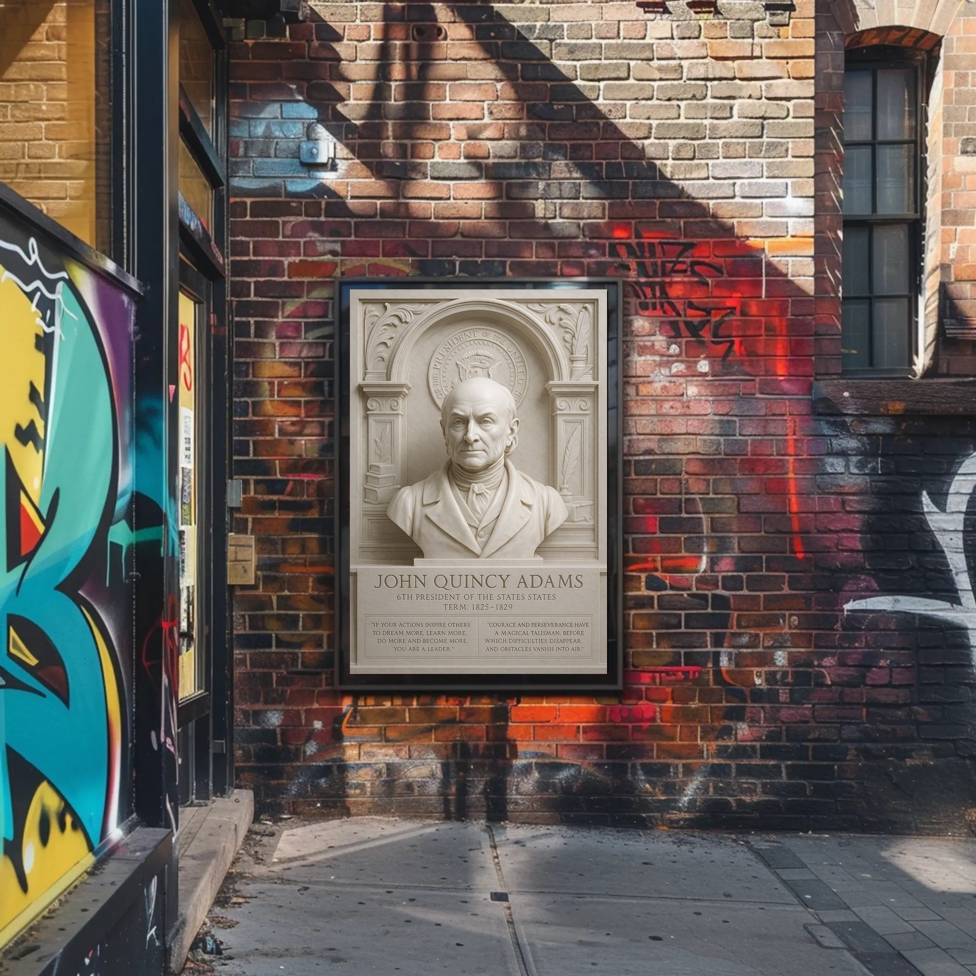 John Quincy Adams Presidential Historical Poster