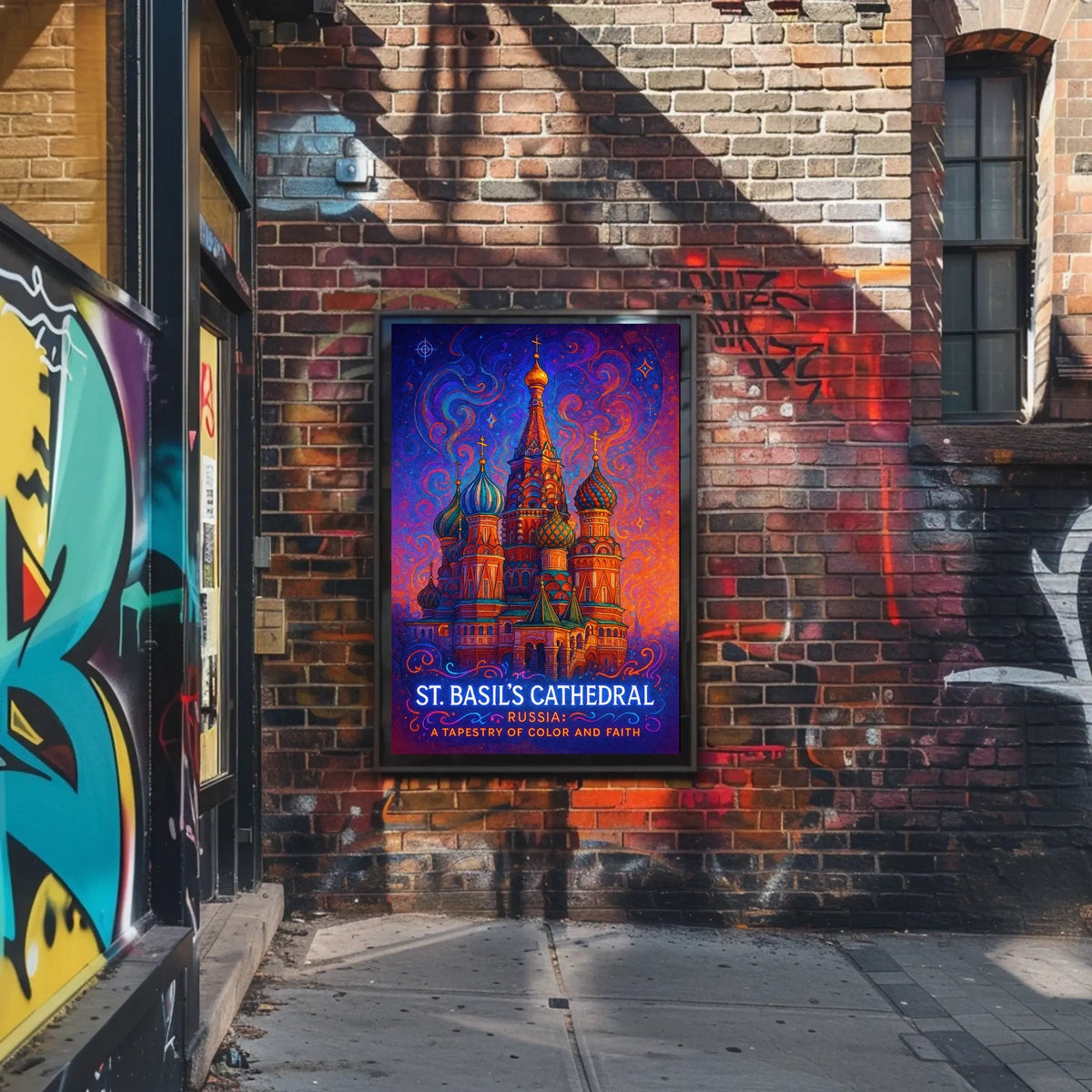 St. Basils Cathedral A Tapestry of Color and Faith Poster