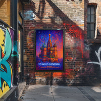 St. Basils Cathedral A Tapestry of Color and Faith Poster