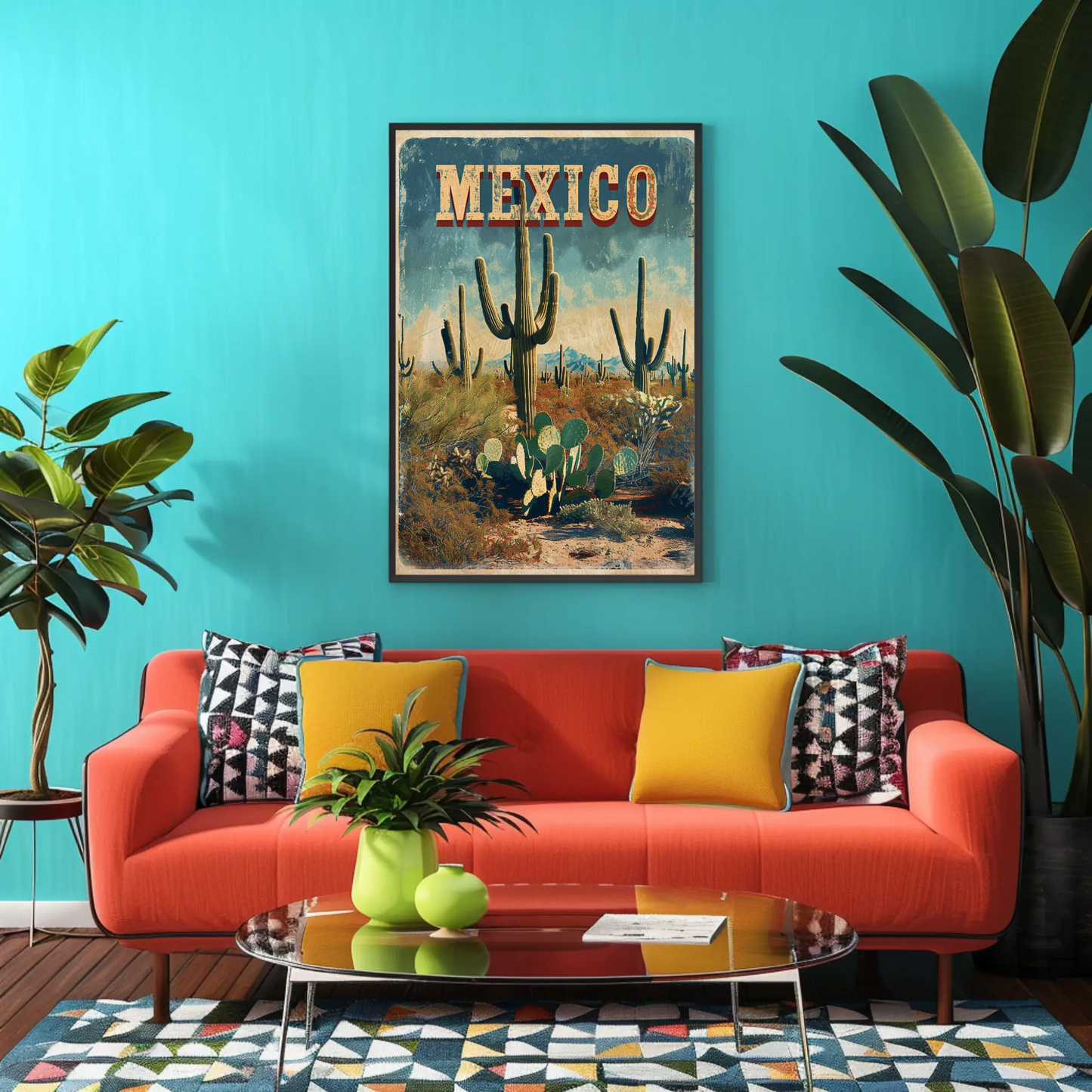 Mexico Desert Vintage Poster