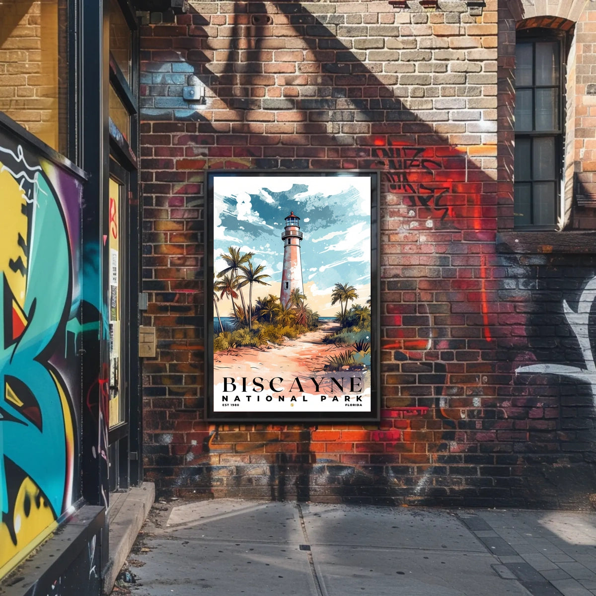 Biscayne Watercolor Wall Art Poster