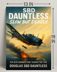 Douglas SBD Dauntless The Dive Bomber Poster PosterGoat