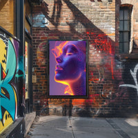 Futuristic Neon Abstract Art Print - Futuristic Sci-Fi Poster PosterGoat