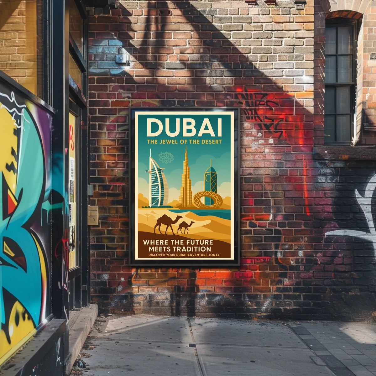 Dubai Poster Jewel of the Desert for Modern Home Decor