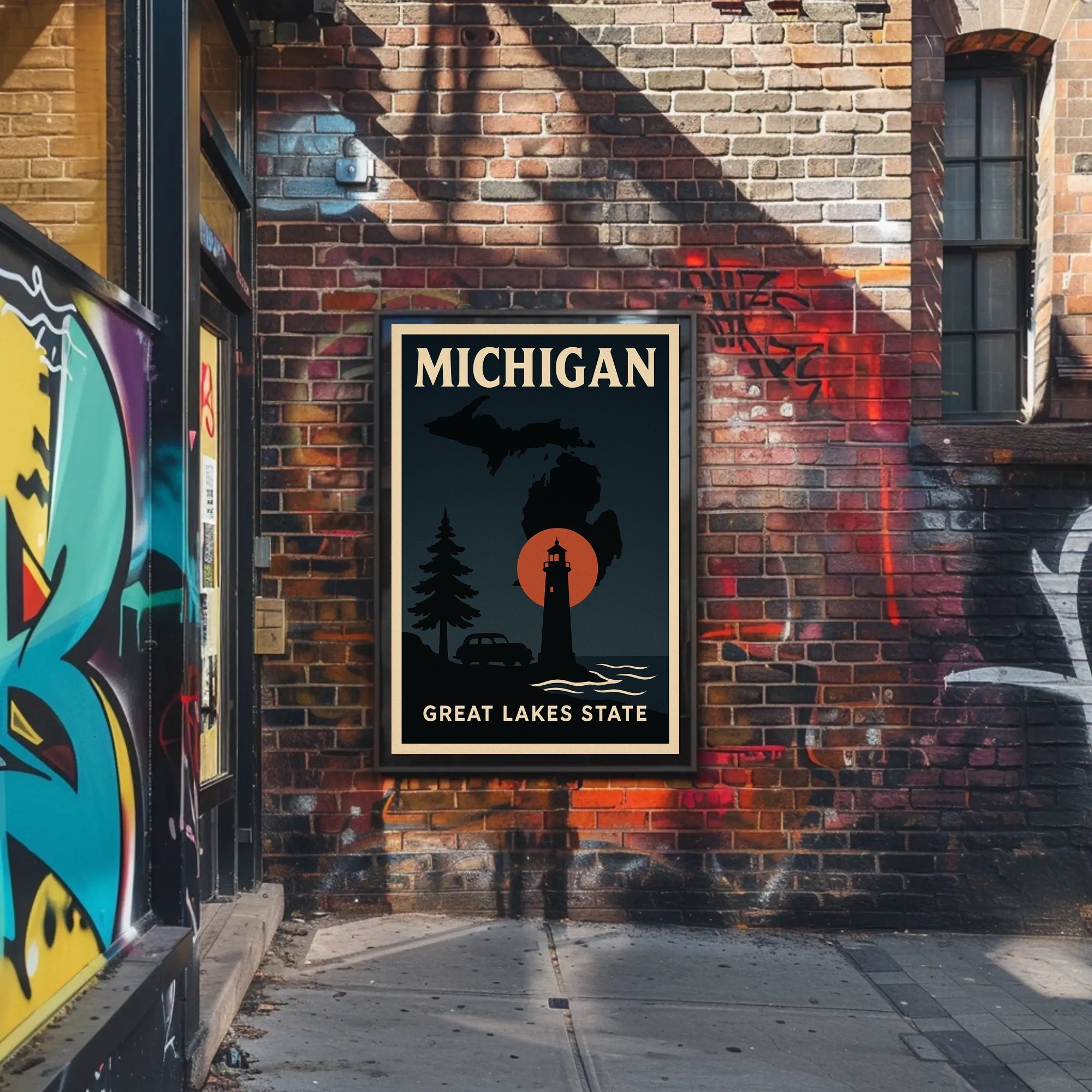 Michigan Great Lakes State Poster PosterGoat