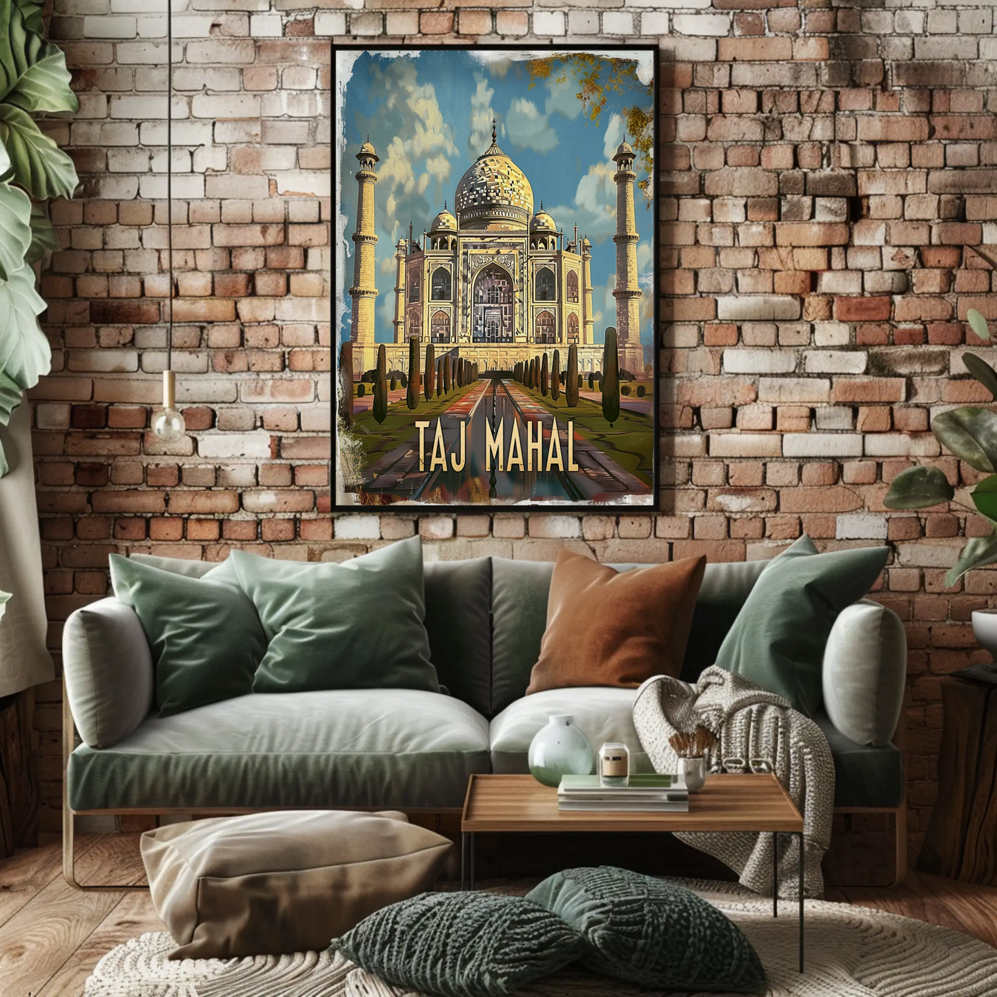 Taj Mahal India Monument Travel Poster