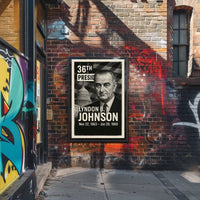 Lyndon B. Johnson 36th President of the United States Digital Montaje Poster