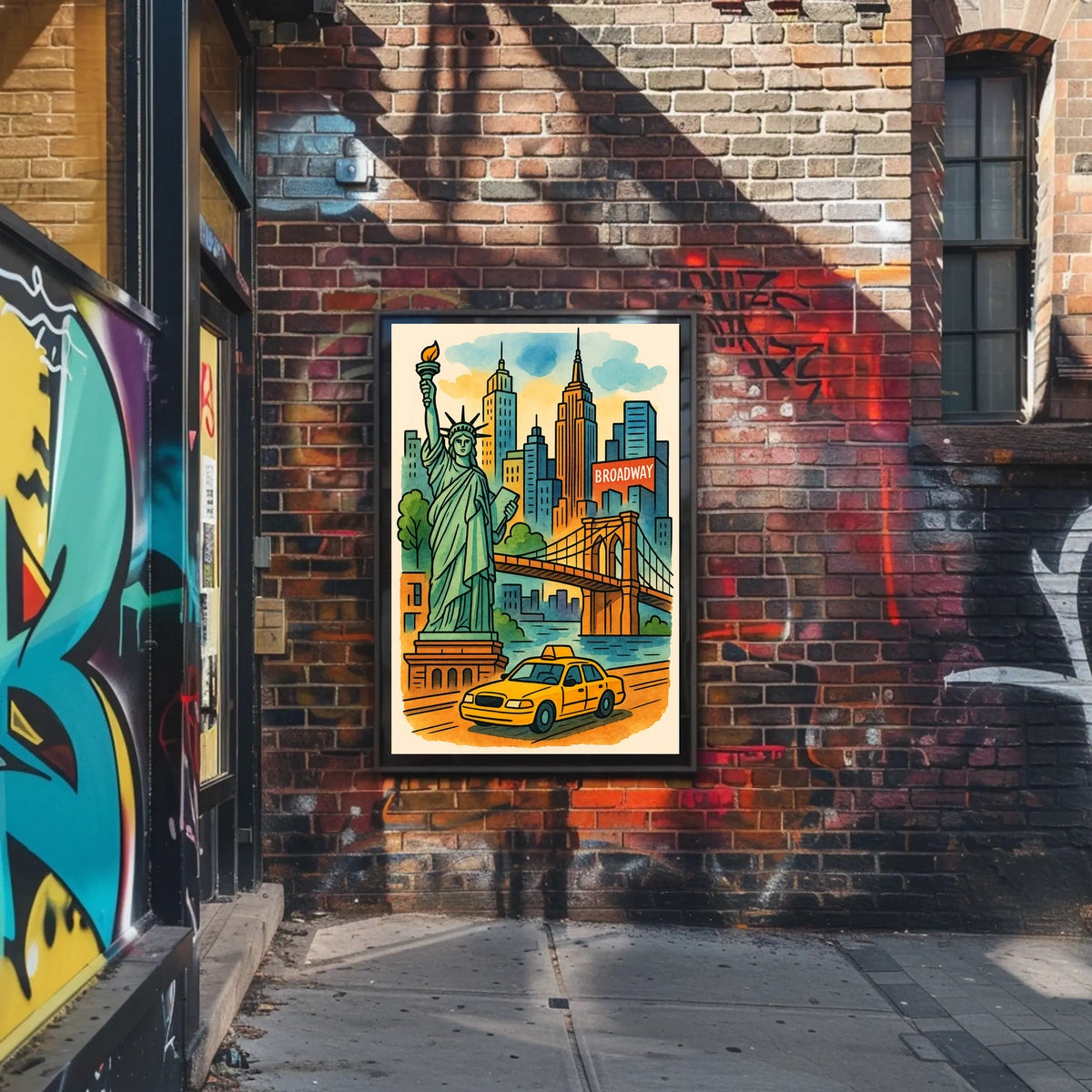 Discover New York City Iconic Landmarks Illustration