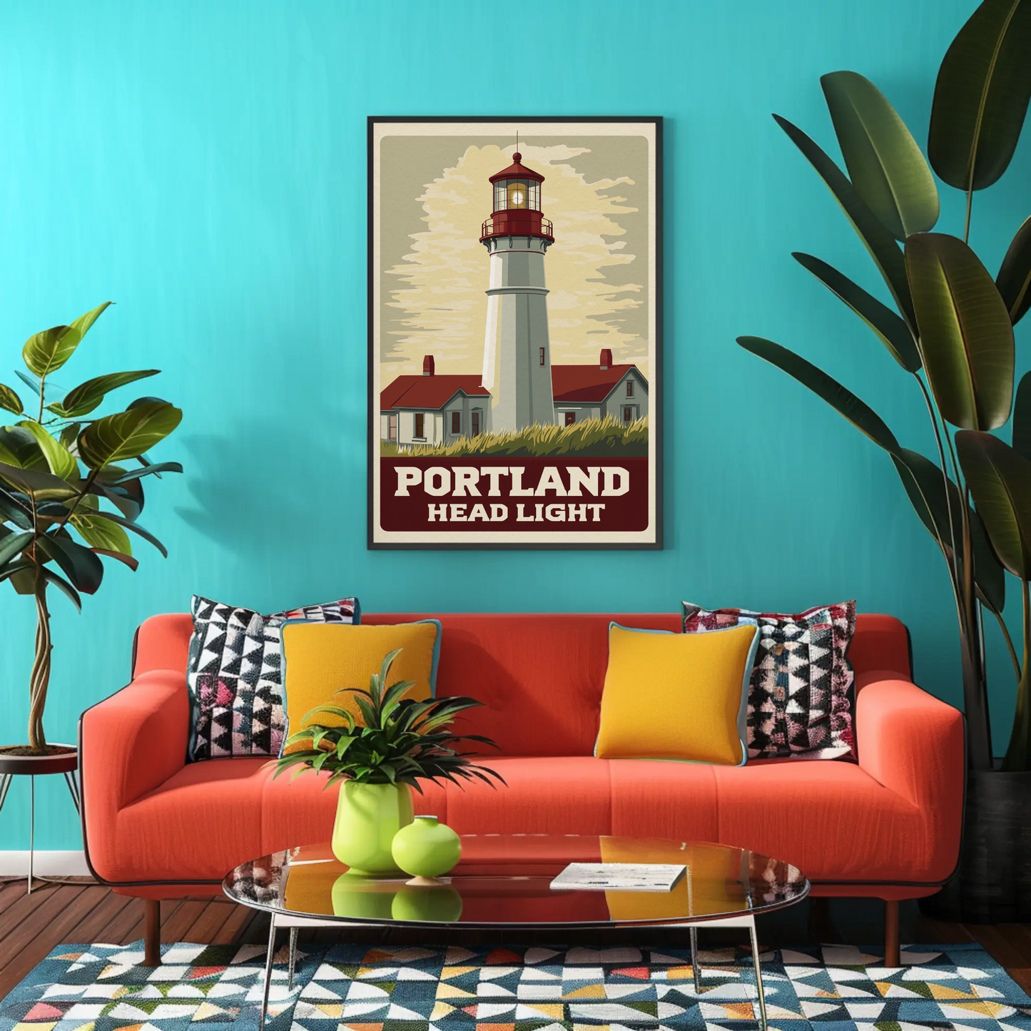 Portland Head Light - Maine Vintage Travel Poster
