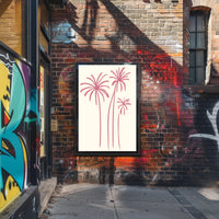 Abstract Palm Trees Minimalist Wall Art Print