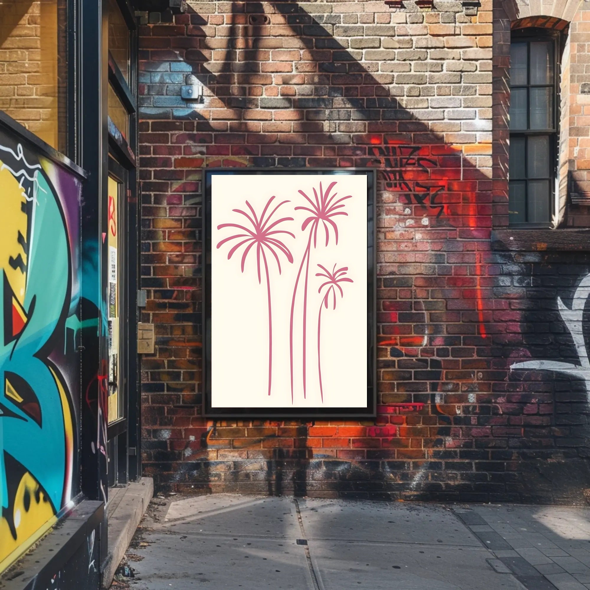 Abstract Palm Trees Minimalist Wall Art Print