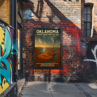 Oklahoma Where Lakes Meet The Sky Poster