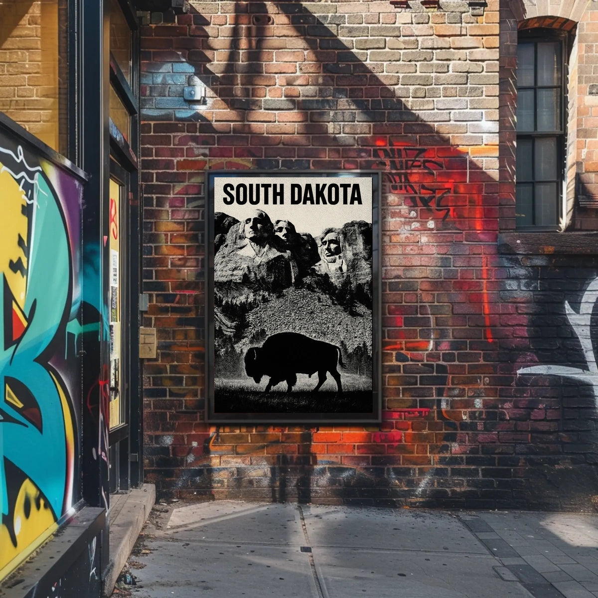 South Dakota Landmarks Poster