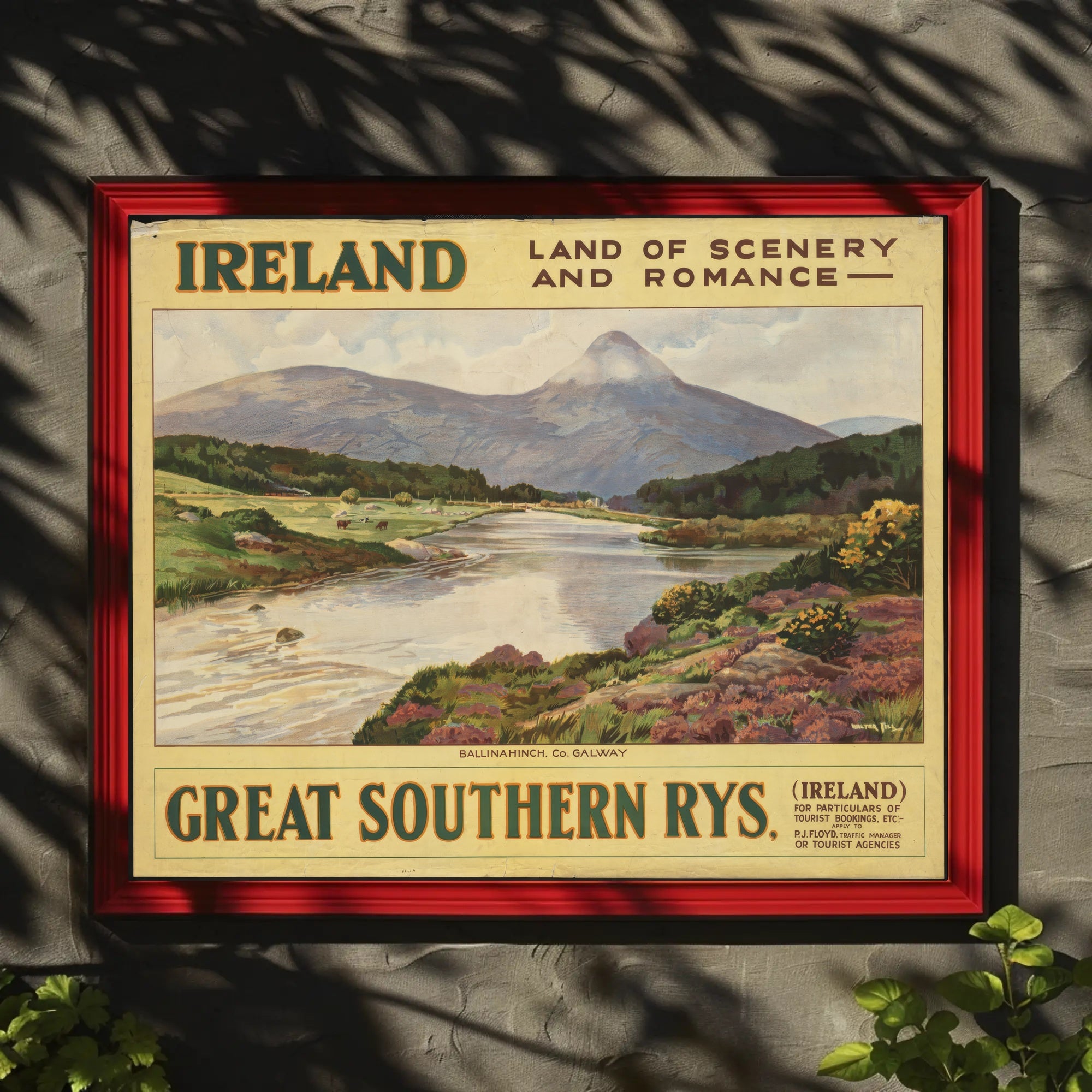 Vintage Ireland Poster: Serene River Scene PosterGoat