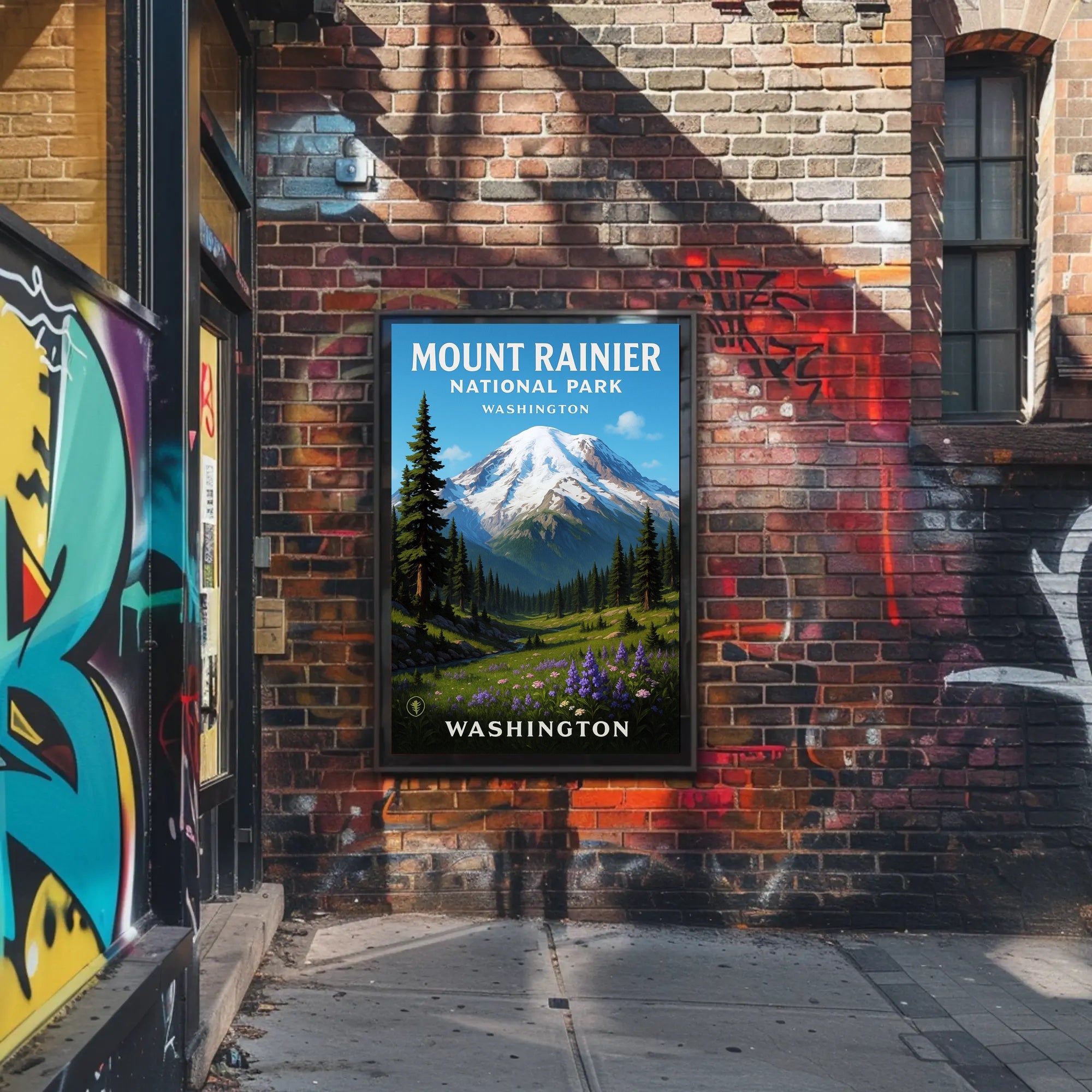 Mount Rainier National Park Poster PosterGoat