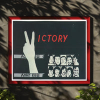 Victory Poster with Peace Symbol Poster