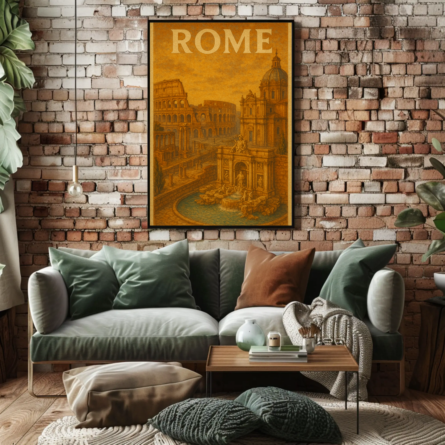 Rome Italy Historic Landmark Travel Poster