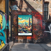 Mexico City Skyline Urban Marvel Cityscape Poster