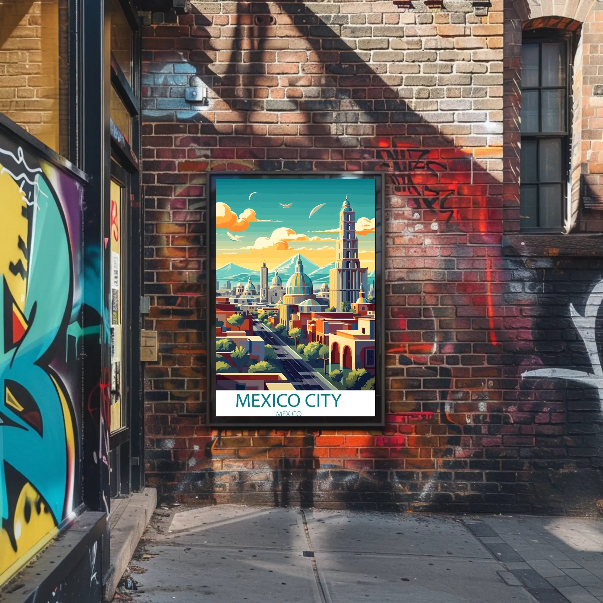 Mexico City Skyline Urban Marvel Cityscape Poster